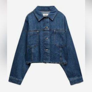 ZARA CROPPED DENIM JACKET BLUE | 6987/245